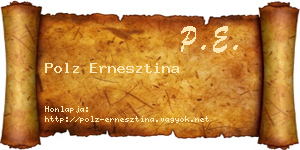 Polz Ernesztina névjegykártya
